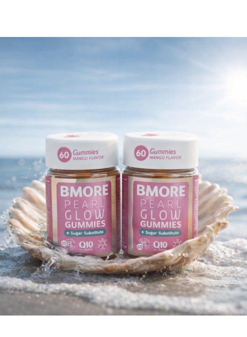 BMore Pearl Glow Skin Radiance & Glow Mango Flavor – 60 Gummies-Two packages - Image 2