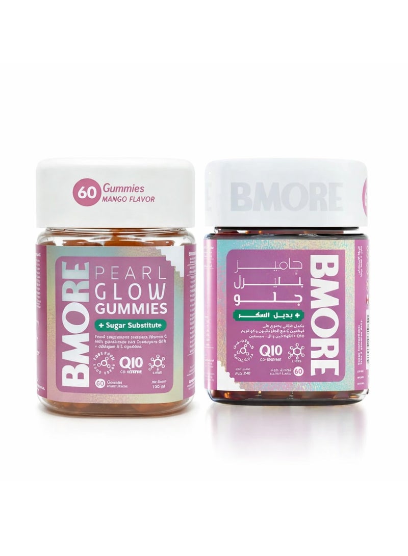 BMore Pearl Glow Skin Radiance & Glow Mango Flavor – 60 Gummies-Two packages - Image 3