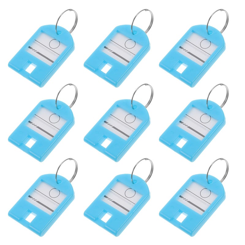 Sky Blue Plastic Key Tags With Number Labels 50pcs For Key Organization Luggage Office Travel - Image 2