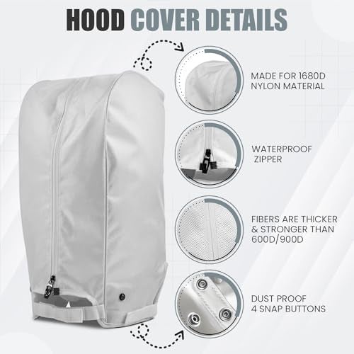 Regency غطاء مطر لحقيبة الجولف من ريجنسي - صديق للبيئة، يناسب جميع الأحجام، متين وسهل الوصول إلى الأندية (أبيض، كبير) - Image 4