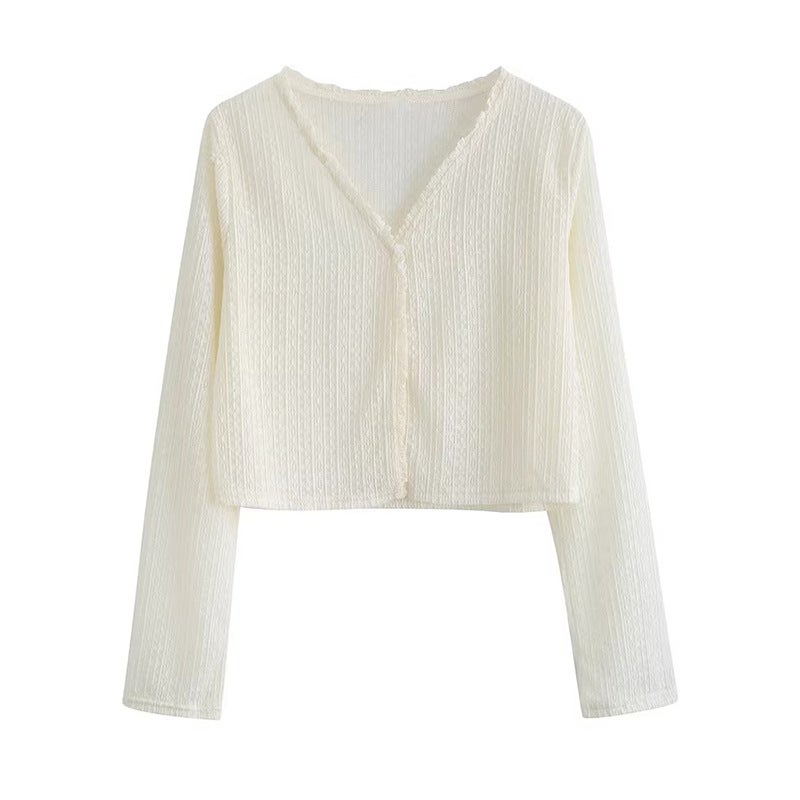 Women's Solid Green Open Front Cardigan with Slip Dress, Summer 2025 - Image 5