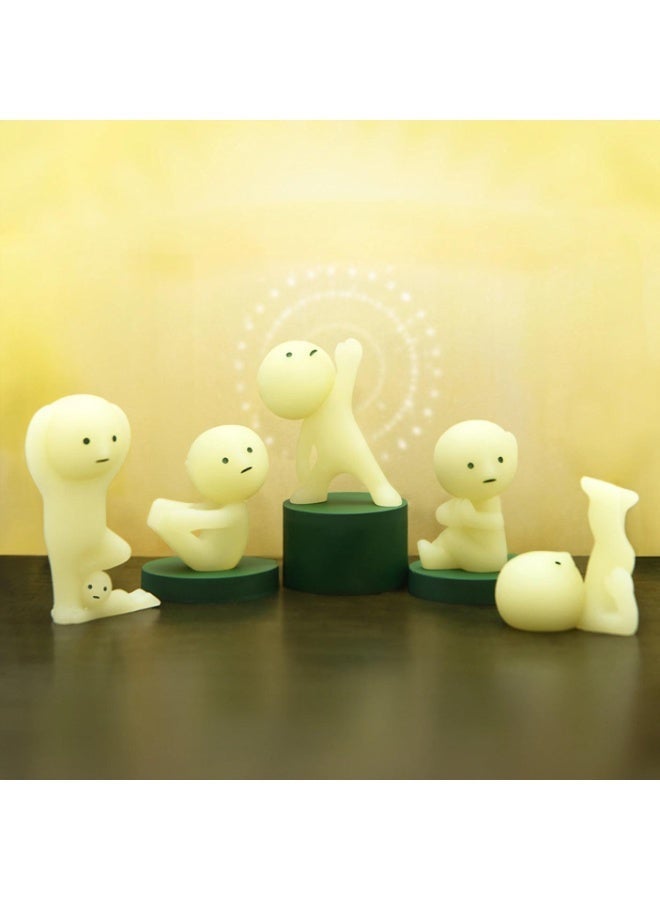 Smiski Yoga Series Collectible Figure - Glow-in-the-Dark Meditating Mystery Blind Box Cute Desk & Room Décor - Image 1