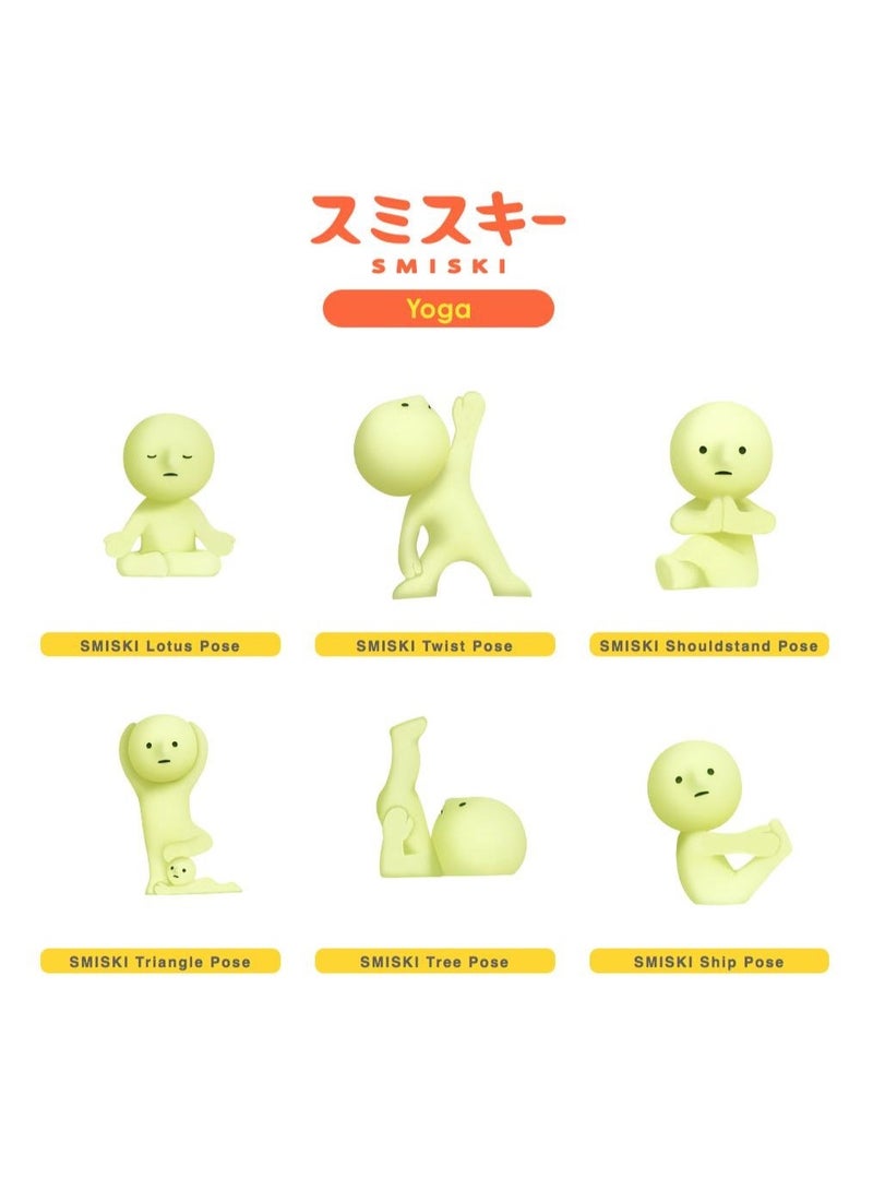 Smiski Yoga Series Collectible Figure - Glow-in-the-Dark Meditating Mystery Blind Box Cute Desk & Room Décor - Image 3