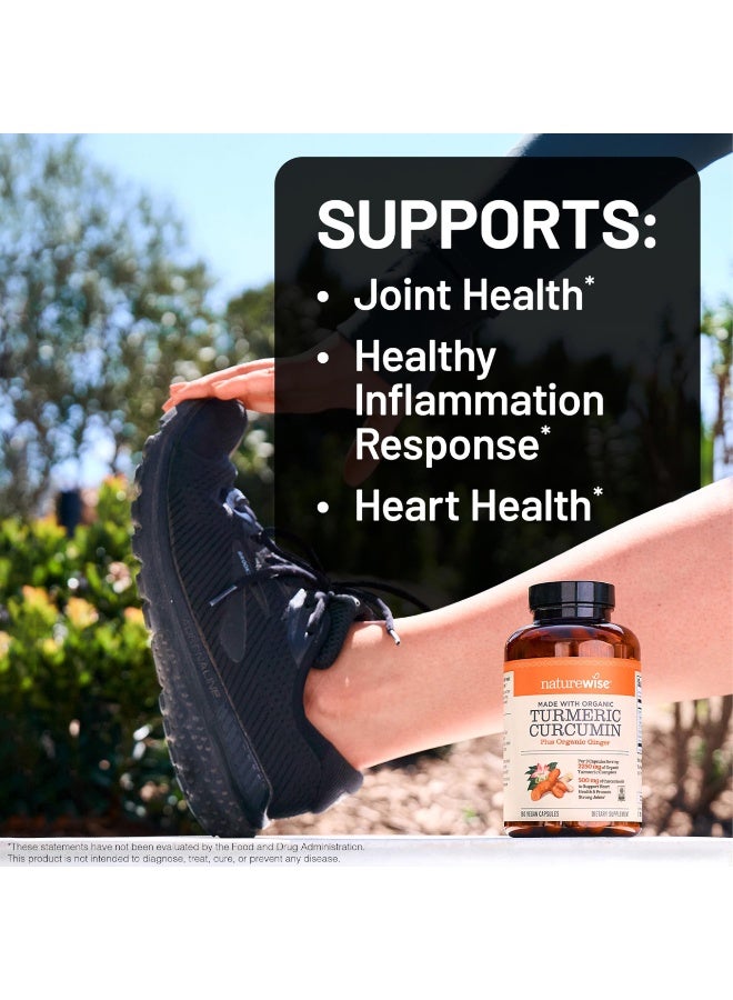 NatureWise Curcumin Turmeric 2250mg - 95% Curcuminoids & BioPerine Black Pepper Extract for Advanced Absorption - Daily Joint and Immune Health Support - Vegan, Non-GMO, 180 Count[60-Day Supply] - Image 4