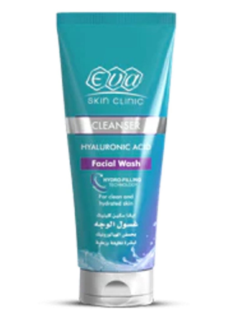 Eva Facial Wash Cleanser Hyaluronic Acid -160 Ml 