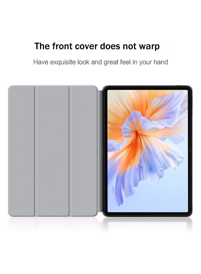 Wtech Honor Pad V9 11.5 2024 (11.5 inches) Smart Flip Auto Awake/Auto Sleep Leather Texture with Pen Holder Case Cover (TCFPSR) - Grey - Image 3