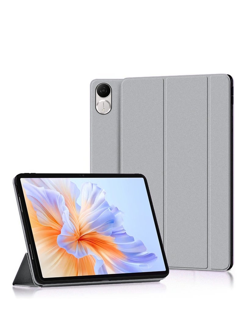Wtech Honor Pad V9 11.5 2024 (11.5 inches) Smart Flip Auto Awake/Auto Sleep Leather Texture with Pen Holder Case Cover (TCFPSR) - Grey - Image 1