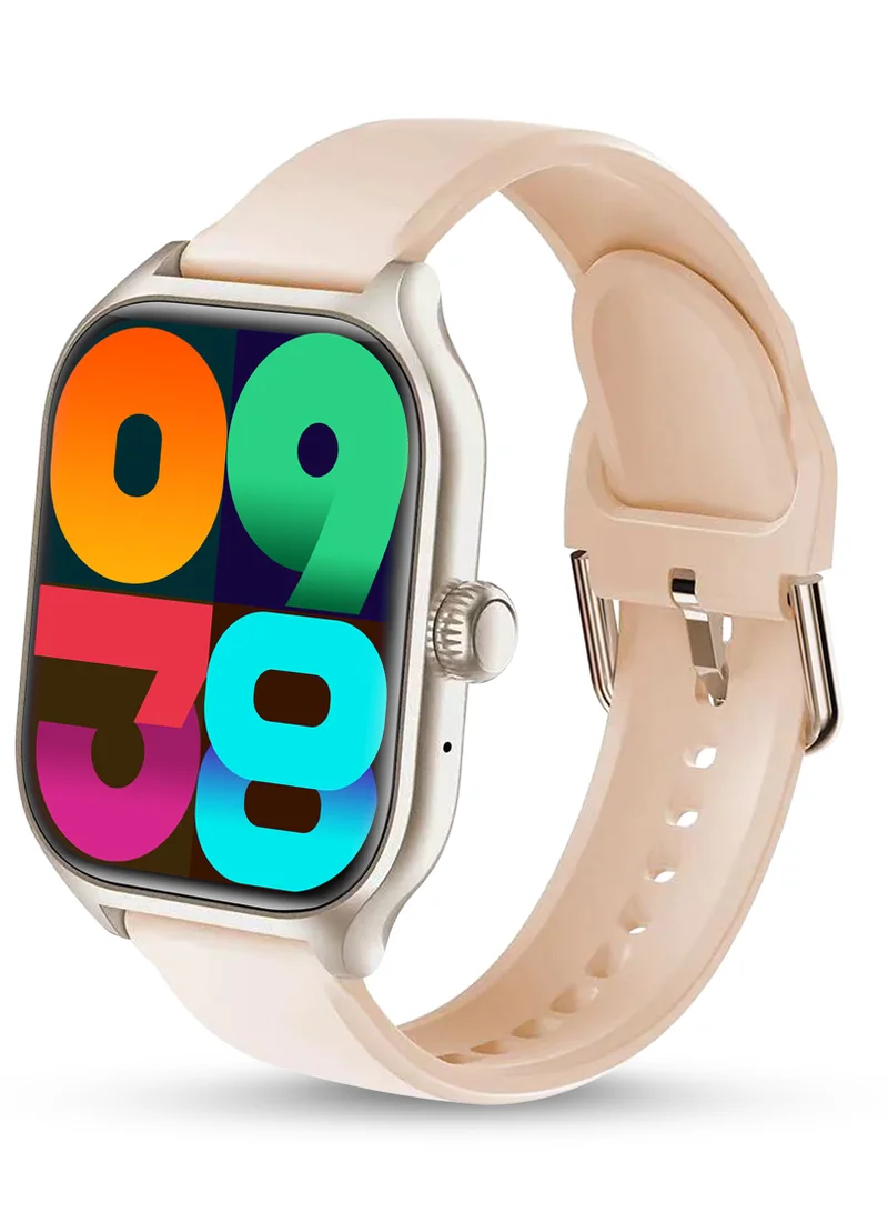 Pebble Vista 1.99" HD Infinite Display, BT Calling Smart Watch for Men & Women, Blood Oxygen Level, Heart Rate Monitoring, Multi Sports Modes, Step Pedometer, Multiple Watch faces, AI Voice, Rose Gold