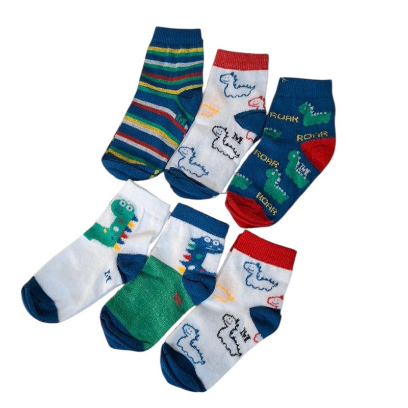 شراب اطفال مجموعه شرابات للأطفال من عمر 5 سنوات إلى 10 سنوات ( مجموعه من 6 ازواج )، متوفر بألوان مميزه