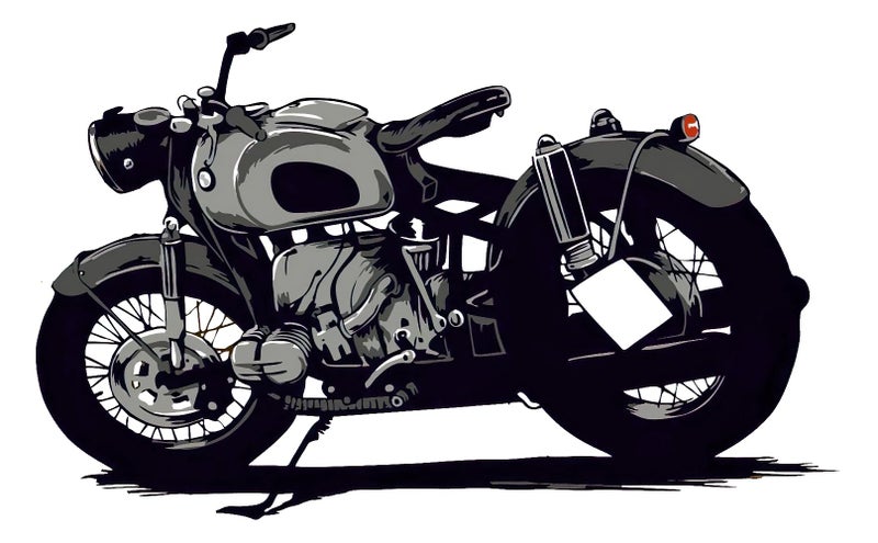 Decals Creation Pvc Royal Enfield Bike Wall Sticker For Living Room, Bedroom, Kids Room (Size - 50 Cm X 80 Cm) - Image 1