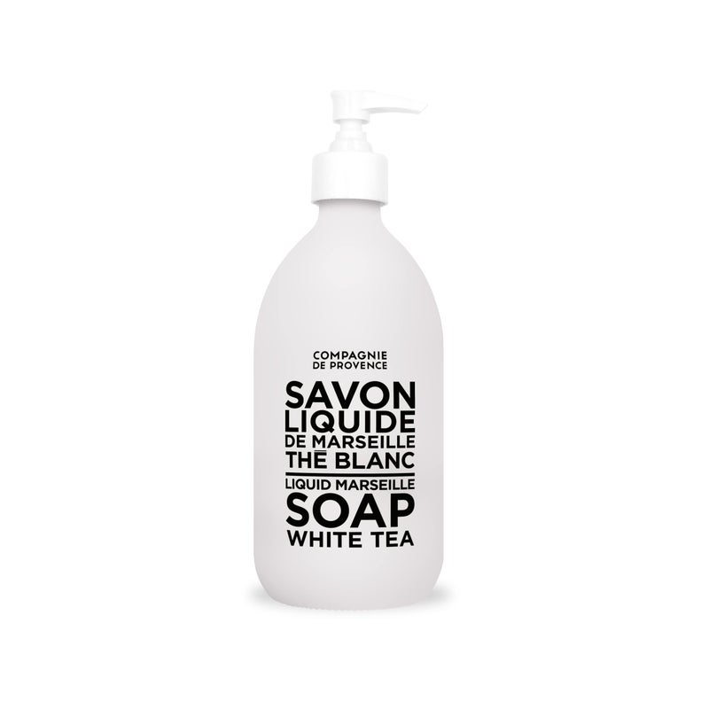 La Compagnie de Provence Compagnie de Provence Savon de Marseille Extra Pure Liquid Soap - White Tea - 16.7 Fl Oz Glass Pump Bottle - Image 1