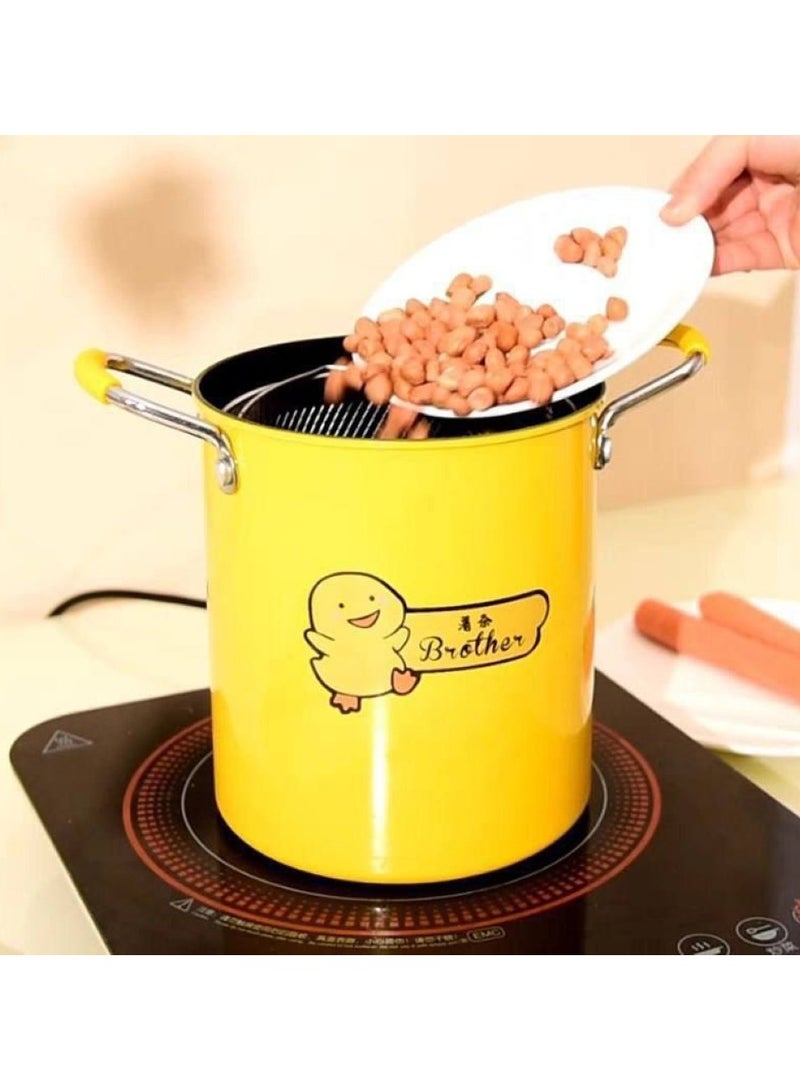 قلاية بطوط يابانية تحمير تيفال 3 لتر بالباسكت وغطاء زجاجي المكونات: حلة + غطاء زجاج حراري + باسكت شبك + مقبض استانلس بطوط - Image 3