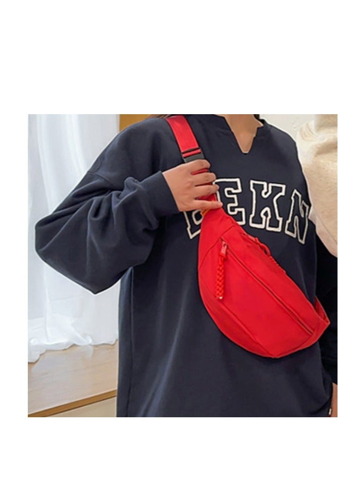 عام حقيبة صدر ، صيف للجنسين ، أزياء رياضية جديدة ، سحاب أجنبي ، حقيبة حزام ، حزام كتف عريض ، حقيبة صغيرة ، حقيبة كروس بودي - Image 2