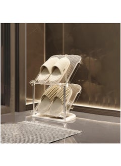 GRACIOUS MART MultiLayer Shoe Rack Organizer Transparent and SpaceSaving 2 to 8 Tier Stackable Standing Vertical Shoes Racks for Shoes and Boots 2 Layer
