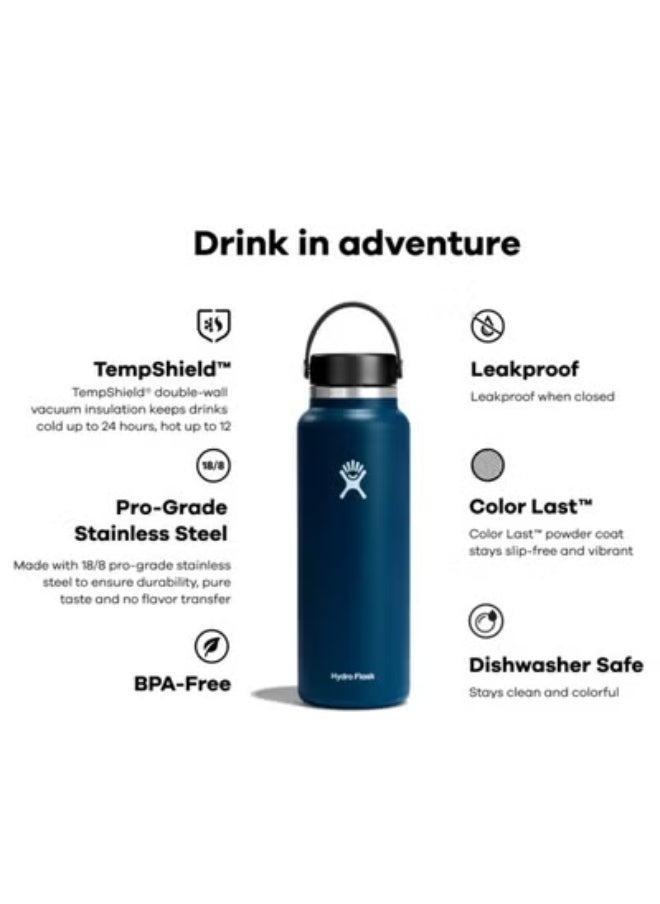 Hydro Flask Flask Wide Mouth Bottle With Flex Cap 1180 Ml (Purple)  - Image 3