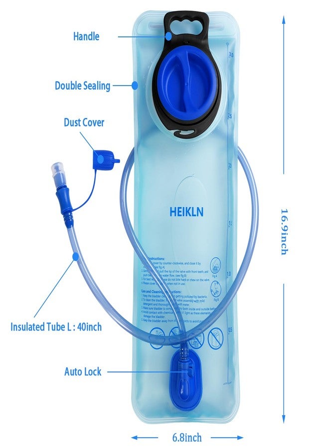 HEIKLN Hydration Bladder 3 Liter,Water Bladder Pack of 2,Water Storage Bag Reservoir Hydration Pack Replacement for Bicycling Hiking Camping Hunting Running - Image 2