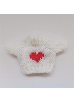 Generic Trendy Labubu Doll Clothes Sweaters Scarves White White knitted love sweater one piece 