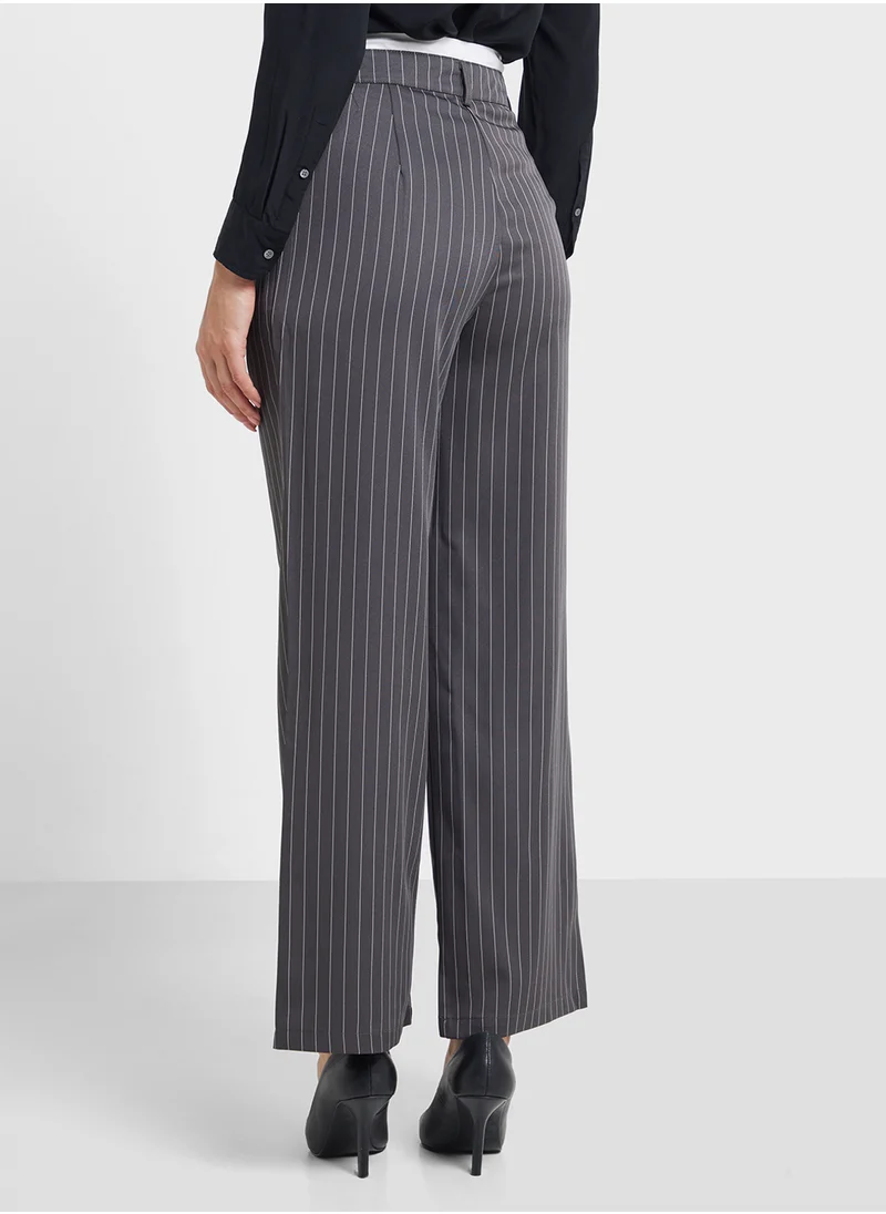 ELLA High Wiast Pinstriped Trouser