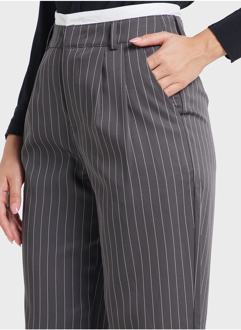 ELLA High Wiast Pinstriped Trouser