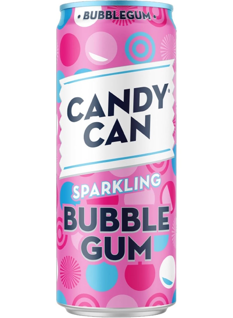 Candy Can Sparkling Bubble Gum Flavour Drink - Zero Sugar - 330 ml - Image 1