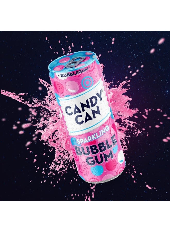 Candy Can Sparkling Bubble Gum Flavour Drink - Zero Sugar - 330 ml - Image 2