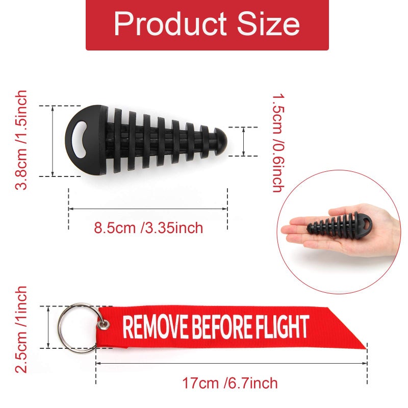Coitak Muffler Exhaust Wash Plug, Coitak 0.6"-1.5" Wash Plug for Motorcycle Bike 2 Stroke Rubber Exhaust Silencer (2 Pack) (0.6"-1.5") - Image 2