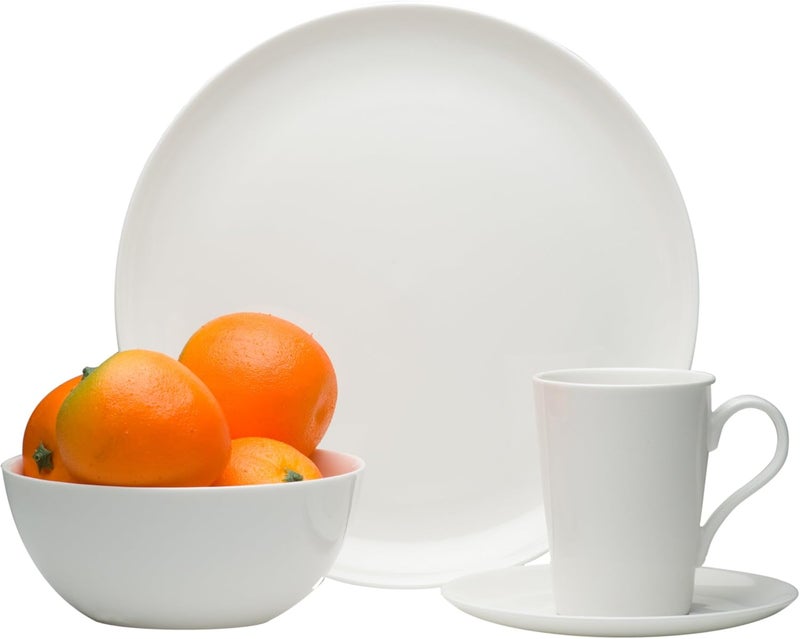 Red Vanilla Pure Vanilla 16Piece Bone China Coupe Dinner Set