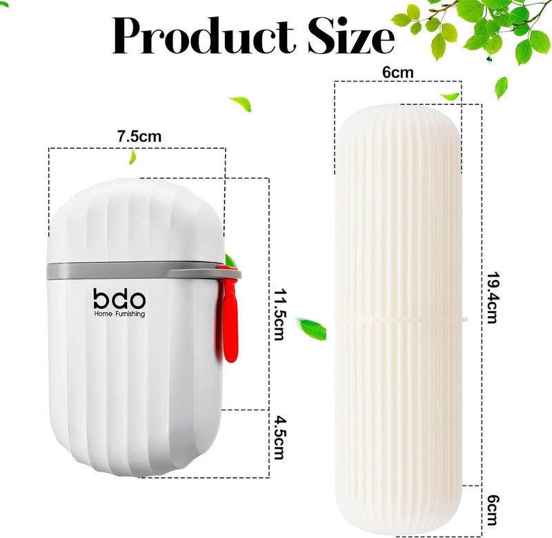 Toothbrush Travel Case, Portable Travel Soap Container Dish Tray, Portable, Toothpaste Travel Toothbrush Holder with Cover for Trip/Bathroom/Camping - (Pack of 2) - Image 4