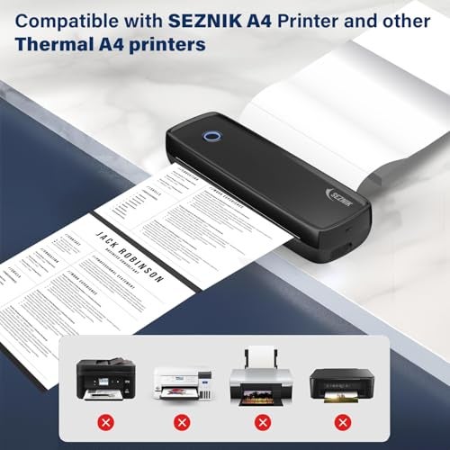 Seznik A4 Thermal Papers, Printing Paper, 210 mm width, 200 Sheets, 8 inch Paper for A4 Portable Thermal Printer - Image 4
