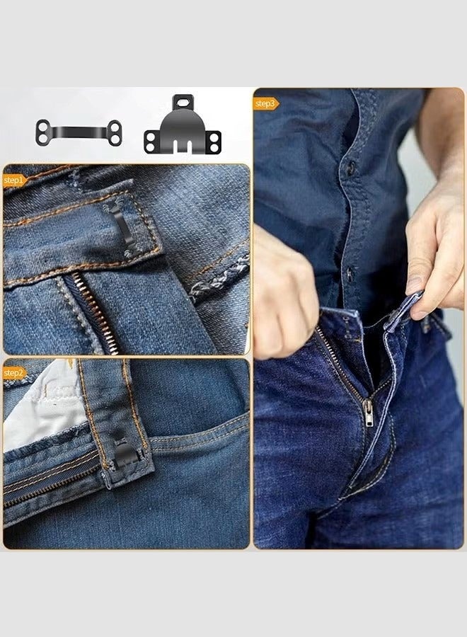 ١٠٠ زوج من خطافات وعيون التنورة بثلاثة أنماط، أدوات خياطة، أزرار كبس معدنية، أدوات تثبيت الملابس، مناسبة للخياطة والتطريز، للبنطلونات والتنانير والفساتين، لونان - Image 2