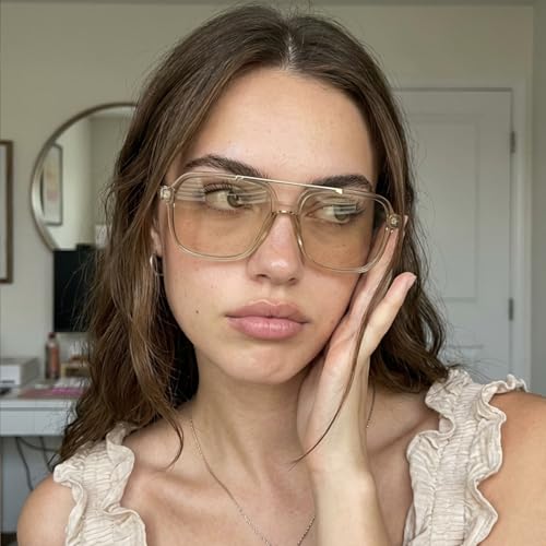 SODQW Trendy Aviator Sunglasses for Women Men UV400 Designer 70s Shades for Driving Traveling Trendy 2026 Sunglasses - Image 2