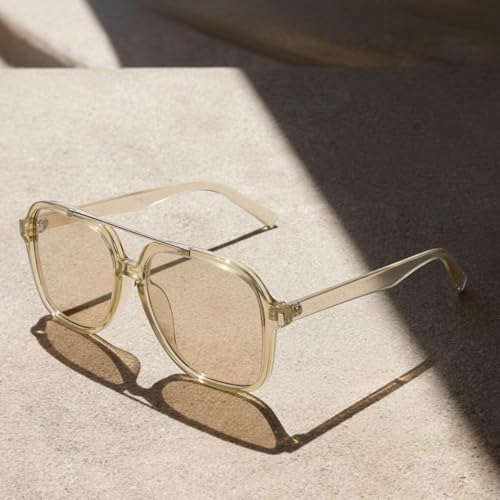 SODQW Trendy Aviator Sunglasses for Women Men UV400 Designer 70s Shades for Driving Traveling Trendy 2026 Sunglasses - Image 5