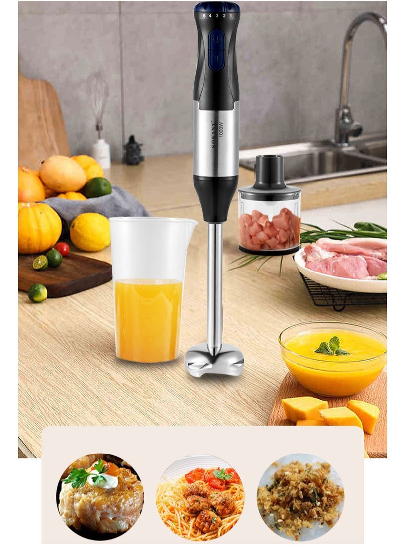 sokany 4 In 1 Electric Hand Blender Handheld Blender,Chopper, Mixer,1000.0 W SK-1711-4  - Image 5