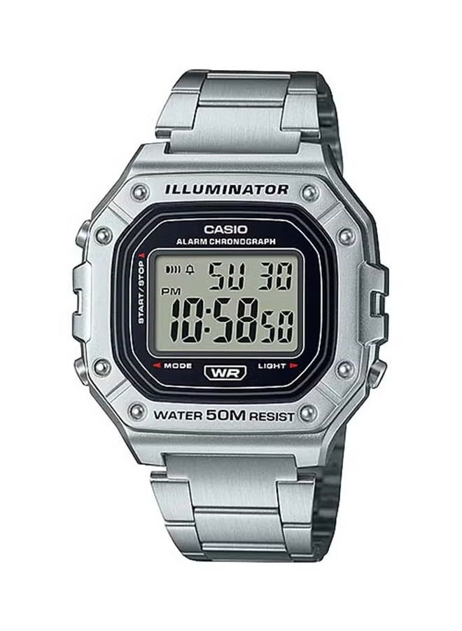CASIO Men's Wrist Watch W-218HD-1AVDF - 44 mm - Silver - Image 1