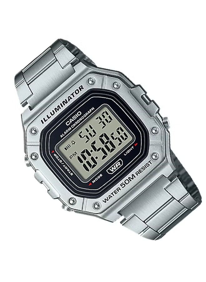 CASIO Men's Wrist Watch W-218HD-1AVDF - 44 mm - Silver - Image 2