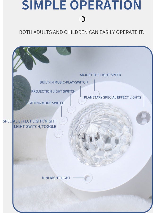 نيبمينينت مصباح عرض LED يعمل بالبلوتوث بتصميم سماء مليئة بالنجوم مع حامل ثلاثي القوائم أسود 13.80X13.20X13.20سم - Image 4