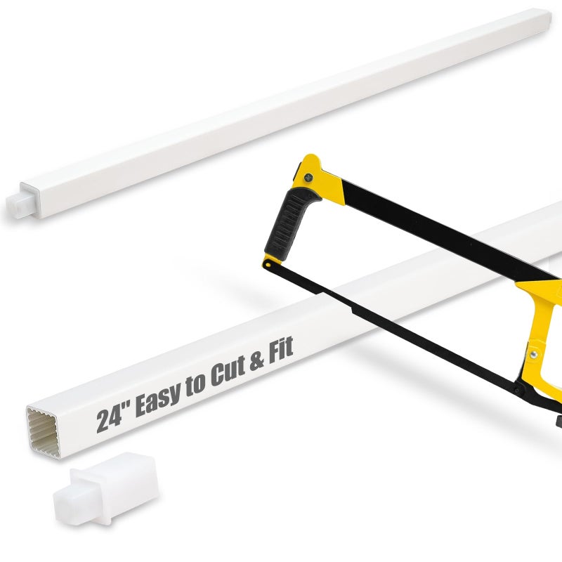 KYQEE 24Inch Adjustable Towel Bar Replacement Rod Easy to Cut Fit SpringLoaded Plastic Towel Bar for Ceramic Holder Rustproof NoDrill Installation Vintage Bathrooms Rental Homes Friendly - Image 2