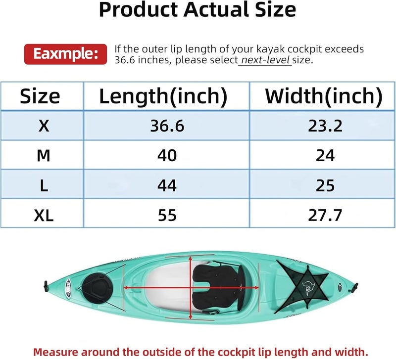UCEDER Waterproof Kayak Cockpit Cover Seal Cockpit Cover Maximum Protection for Your Ocean Cockpit - Image 2