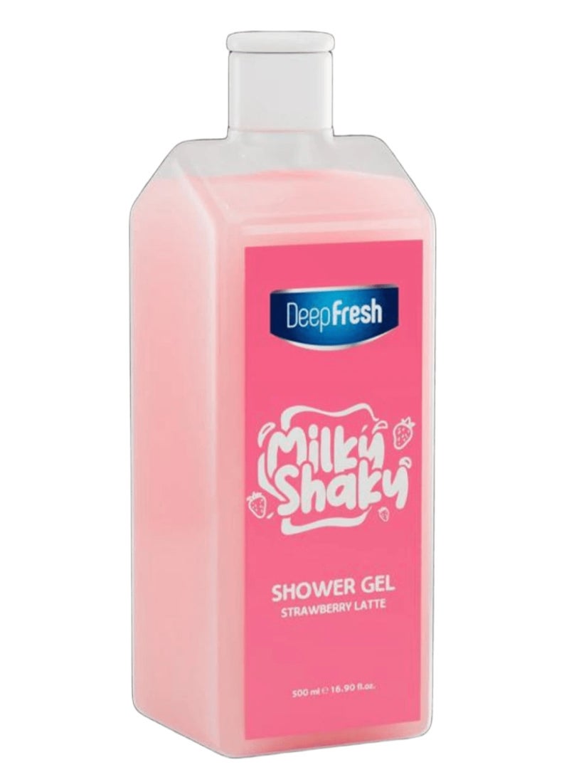 Deep Fresh Milky Shaky Shower Gel With Strawberry Latte 500 Ml - Image 2