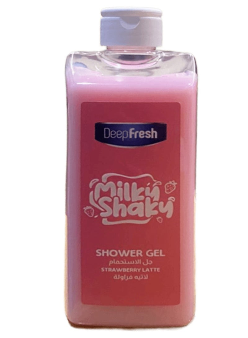 Deep Fresh Milky Shaky Shower Gel With Strawberry Latte 500 Ml - Image 1