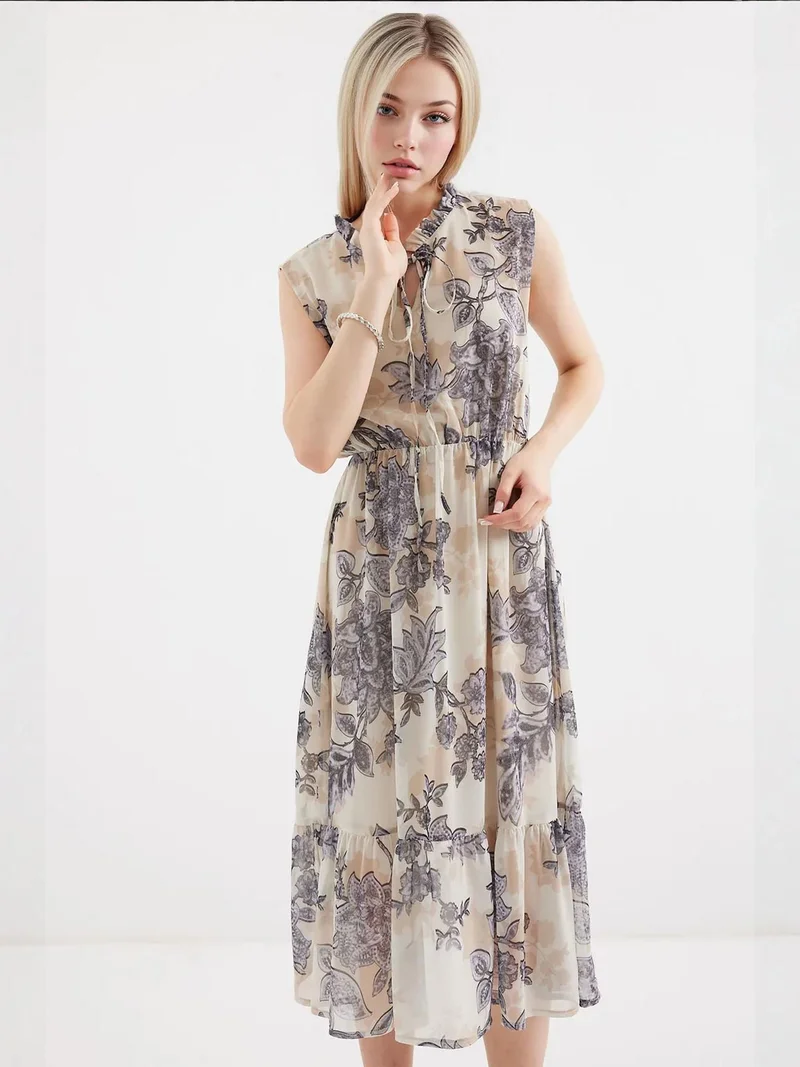 BIG DART BDART Flowering Midi Dress with Bow