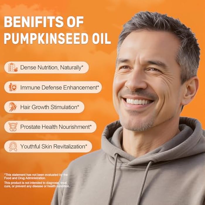 BEWORD Pumpkin Seed Oil with Saw Palmetto Softgels, 3000mg Per Serving, 300 Softgels | Cold-Pressed with Essential Fatty Acids & Phytosterols | Supports Hair, Urinary, Bladder & Prostate Health | Non-GMO - Image 4