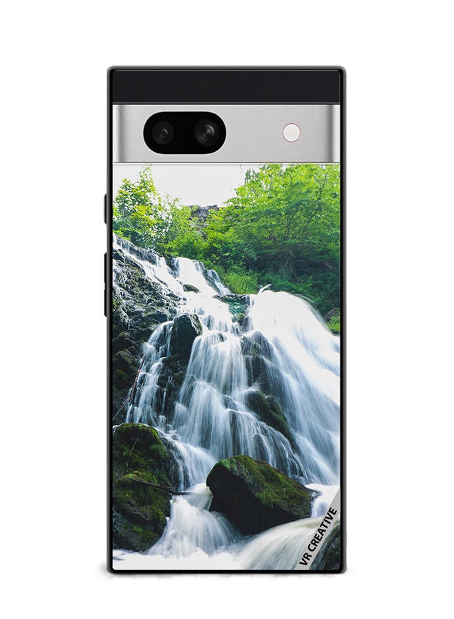 VR CREATIVE Protective Case Cover For Google Pixel 7a Waterfall Design Multicolour - Image 1