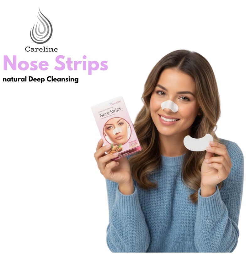 Careline Natural Deep Cleansing Nose Strips with Vitamin E & Almond Oil – 6 Strips, Blackhead Remover, Pore Purifying, - Image 2