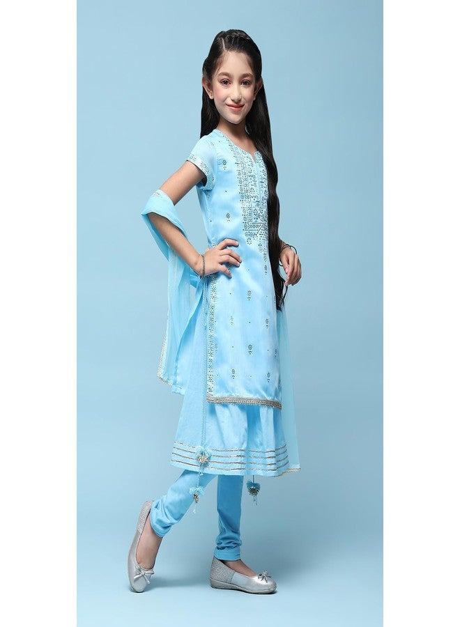 BIBA GIRL PRINTED STRAIGHT KID(KW5429_POWDER BLUE_9) - Image 5