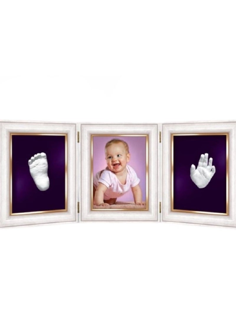 Baby Clay Handprint Footprint Kit Newborn Picture Frame Shower Gifts Nursery Decor Hand Foot Impression Photo Keepsake For Girls Boys
