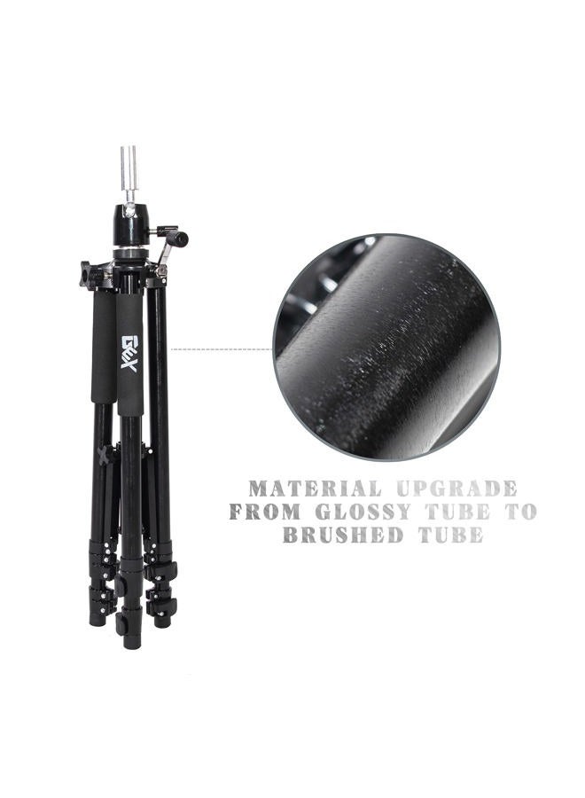 gexworldwide GEX 63" Heavy Duty Mannequin Tripod Stand for Wig Cosmetology Training Practice Doll Manikin Head Tripod Wig Stand With Travel Bag (Black) - Image 4