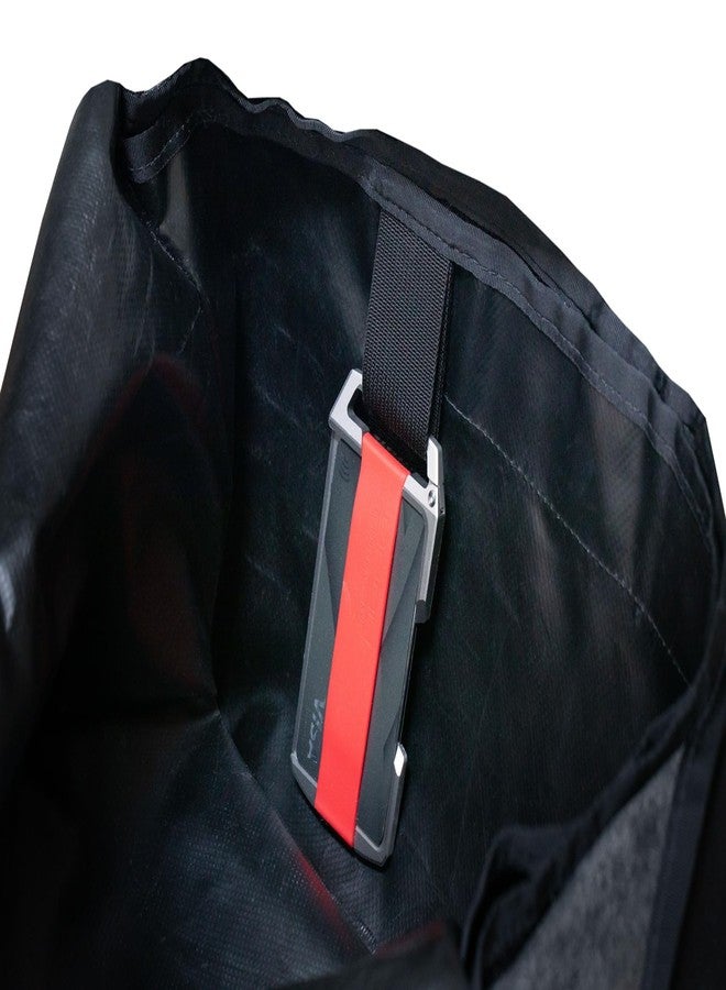 GPCA U1 Slim Wallet for Men, Minimalist Titanium Credit Card Holder, Badge Holder, Slim Wallet with Key Chain Carabiner & Belt Clip, Thin Card Wallet, Lightweight Men's Wallet & Stylish (Red), - Image 4