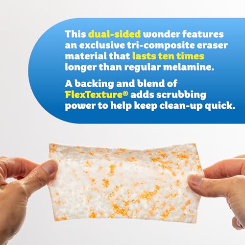 Scrub Daddy Eraser Daddy Sheets - 10x More Durable Than Traditional Erasers with Scrubbing Gems - Removes Dirt, Scuffs & Stains - Water-Activated (6 Pack) - Image 3