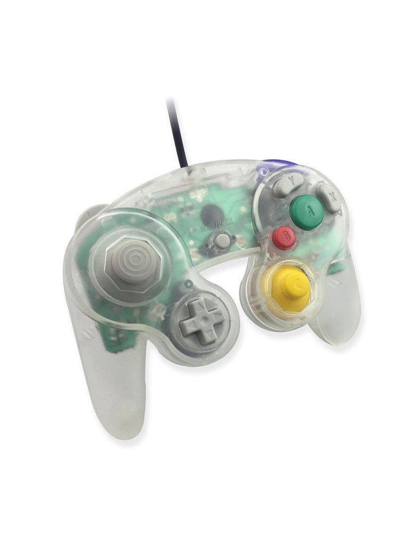 NGC Controller - Classic Wired for Wii Gamecube - Clear White - Authentic Gaming Experience